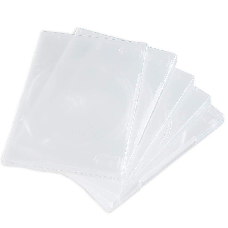 Maxtek 14mm Single Clear Standard DVD Case with Outter Clear Sleeve, 25 PCs. Disc Not Included. - Image 2